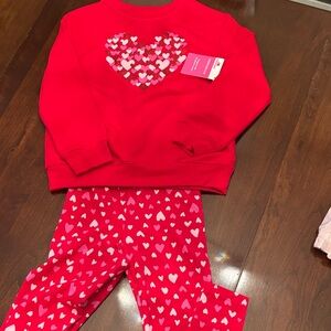 Red Heart Kids sweatshirt and leggings